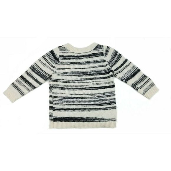 Old Navy Sweater Womens Small 3/4 Sleeve Wool Blend Striped Chunk Knit - Picture 2 of 12